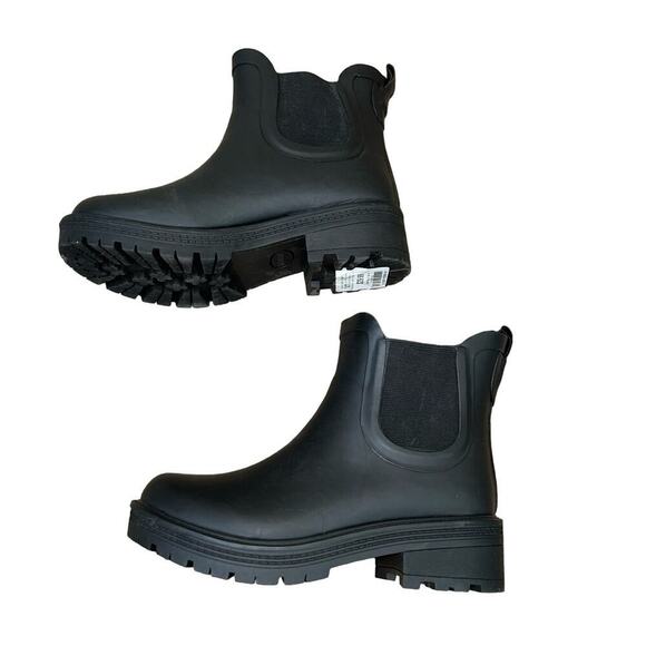 Khombu Women's Danielle fur lined Hiker winter snow Rain Boot black ankle SZ 6 - Picture 3 of 7